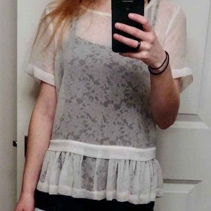 Sheer White Chiffon Shirt